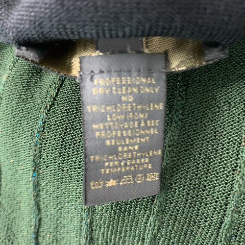 ZAC POSEN Taille S Robe plissée sans manches en viscose mélangée verte