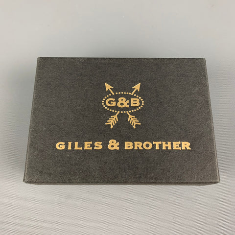 GILES & BROTHER Silver Anchor Metal Cuff Links
