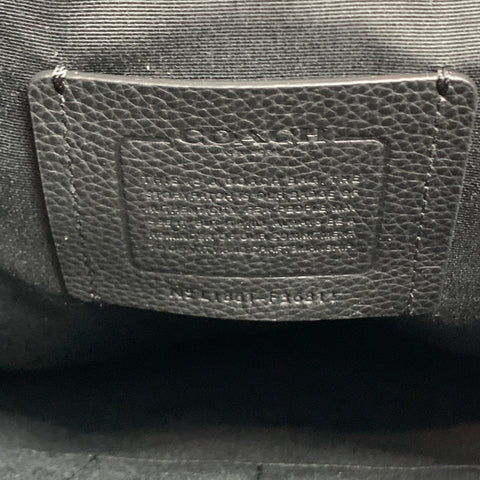 Mochila Hudson de cuero granulado negro de COACH