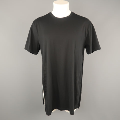 GAULTIER2 by JEAN PAUL GAULTIER Size XS Black Cotton Crew-Neck Slit Side T-shirt