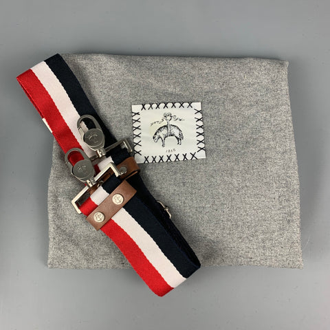 THOM BROWNE for BLACK FLEECE Beige & Brown Canvas & Leather Messenger Bag