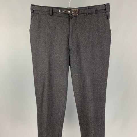 JOHN BARTLETT Size 34 Charcoal Wool / Lycra Flat Front Dress Pants