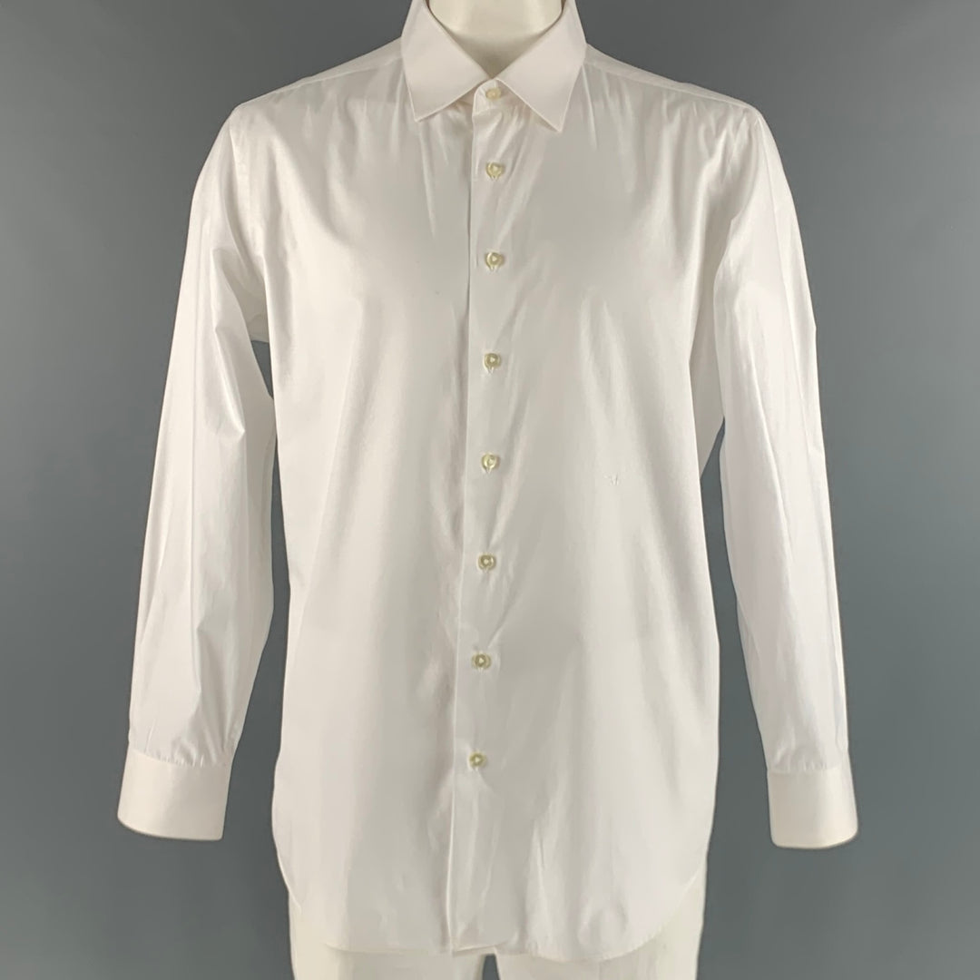 DAVID AUGUST Size XL White Monogram Cotton Button Up Long Sleeve Shirt –  Sui Generis Designer Consignment