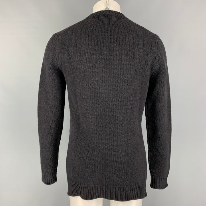 COMME des GARCONS Size S Black Solid Wool Crew-Neck Sweater