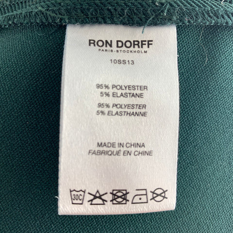 RON DORFF Size S Green Polyester / Elastane Elastic Waistband Shorts