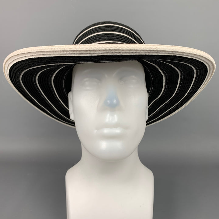 SAN DIEGO HAT Co. One Size Black & White Stripe Polyester Paper Hat