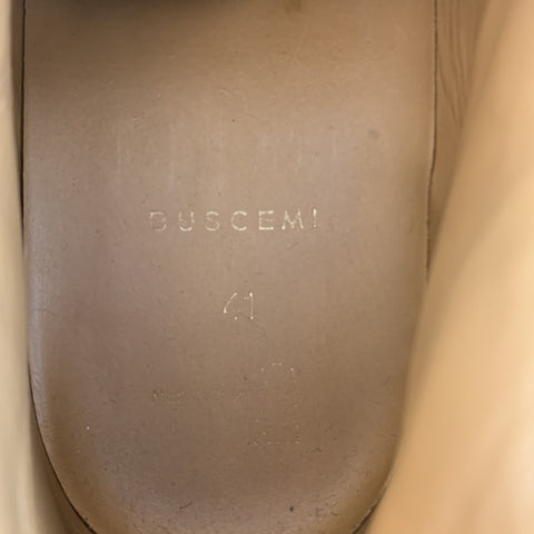 BUSCEMI Taille 8 Baskets montantes à lacets en cuir bleu marine