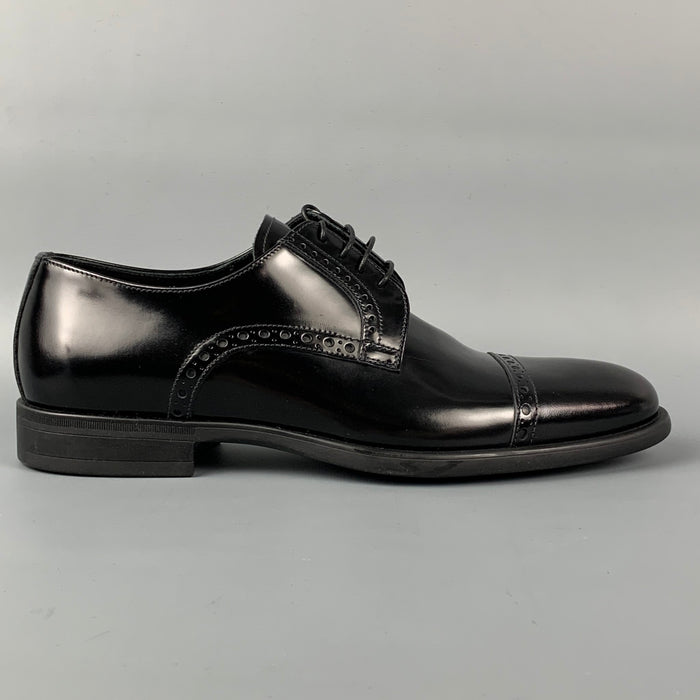 ARMANI COLLEZIONI Talla 8 Zapatos con cordones y puntera perforada en negro