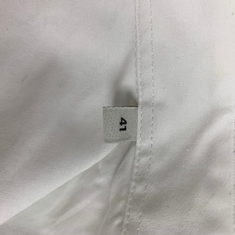 AMI by ALEXANDRE MATTIUSSI Talla M Camisa de manga larga con botones de algodón blanco
