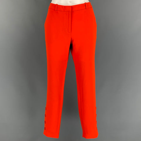 ALTUZARRA Size 4 Orange Triacetate Blend Dress Pants
