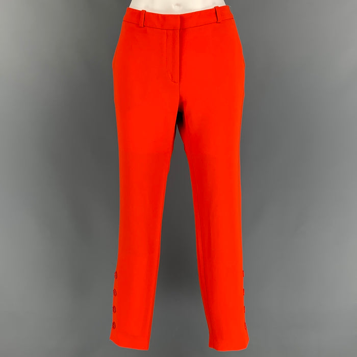 ALTUZARRA Taille 4 Pantalon habillé en mélange de triacétate orange