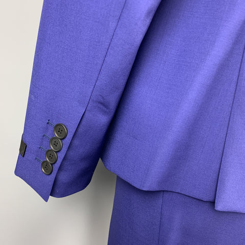 PAUL SMITH Size 44 Regular Royal Blue Wool / Mohair Suit