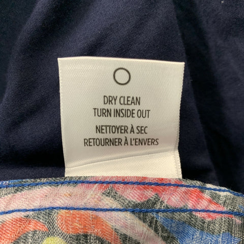 ROBERT GRAHAM Size XL Blue Multicolour Print Cotton Button Up Long Sleeve Shirt