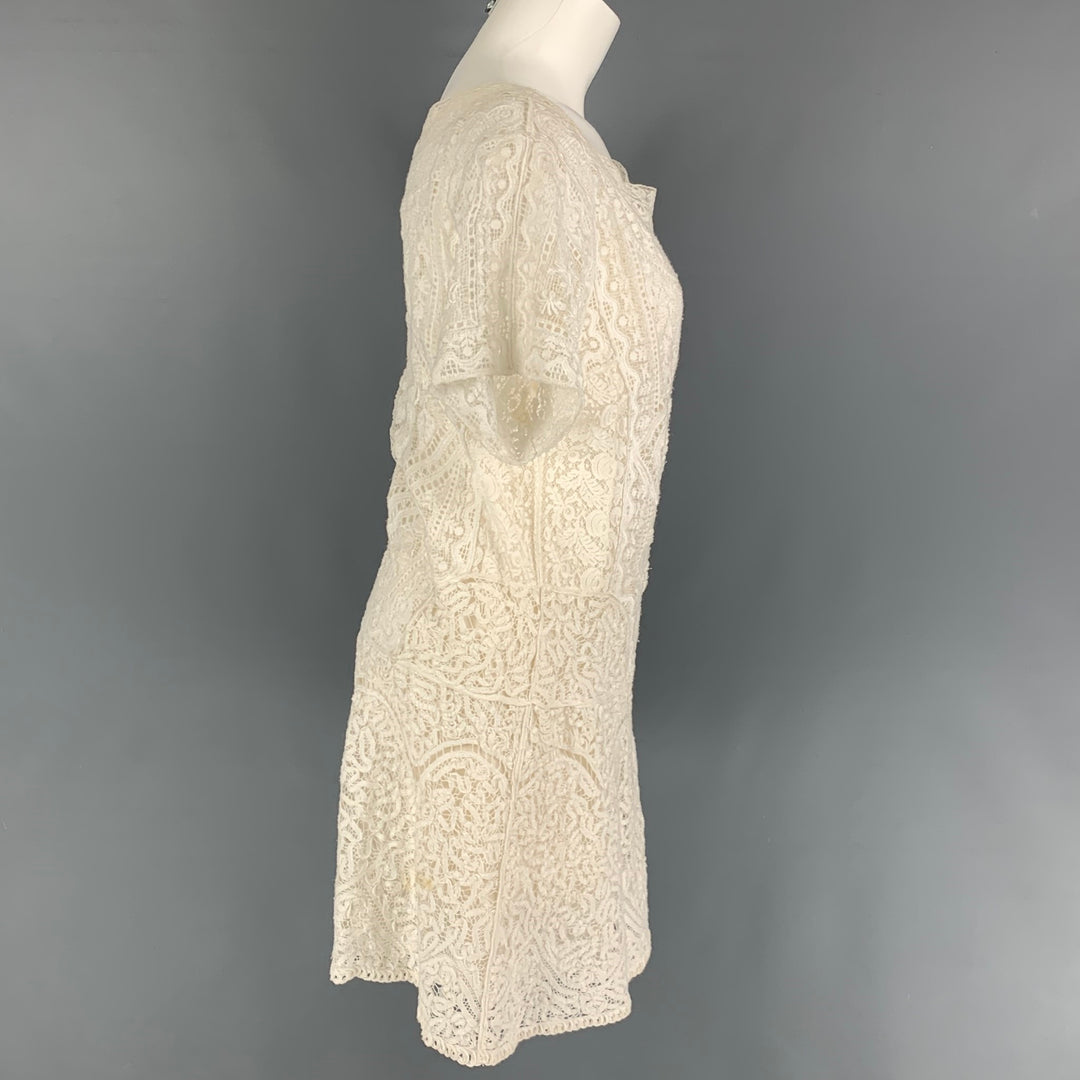 ralph lauren white crochet dress Ralph Lauren Collection Dad Crochet Dress | Neutrals