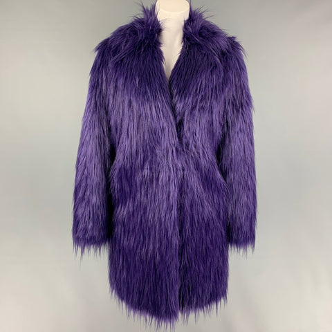 MICHAEL by MICHAEL KORS Taille XS Manteau texturé modacrylique violet