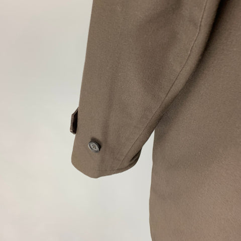 PAUL SMITH Taille XXL Manteau doublure amovible en coton polyester marron