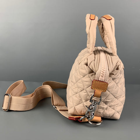 MZ WALLACE Beige Quilted Nylon Cross Body Bag