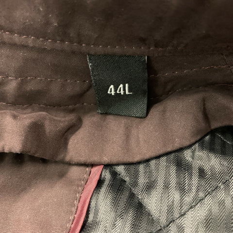 KENNETH COLE Size XL Burgundy Solid Polyester Trench Coat
