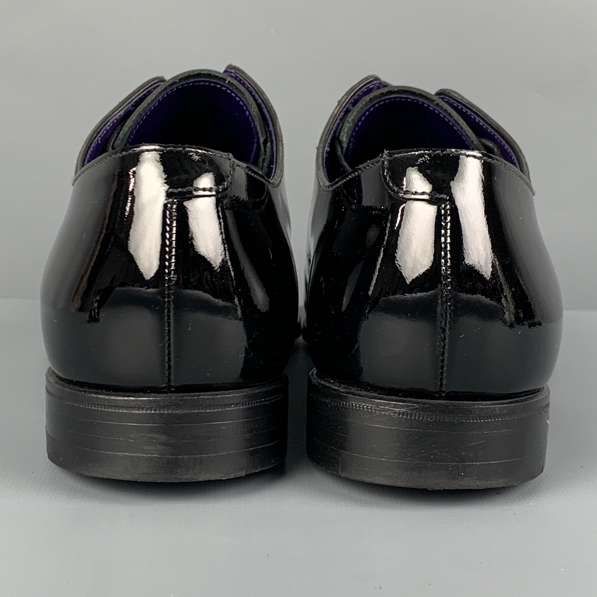 CROCKETT & JONES for BARNEYS NEW YORK Size 10 Black Leather Lace