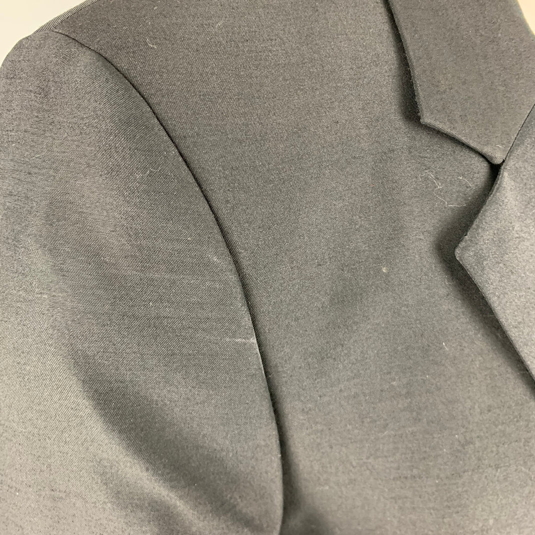 MARC JACOBS Size 38 Black Wool Polyester Tuxedo Sport Coat