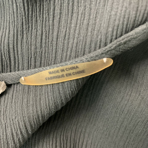 PORTS 1961 Taille S Gris Soie Voir à travers le haut sans manches