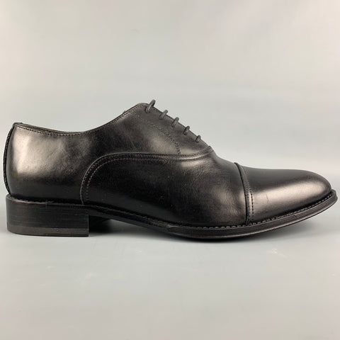 TO BOOT NY Taille 10 Chaussures à lacets en cuir noir à bout renforcé
