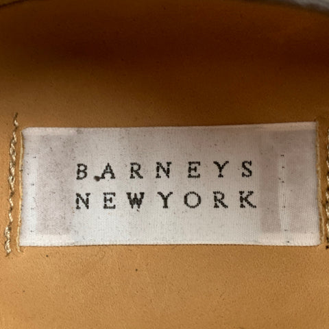BARNEYS NEW YORK Size 11 Brown Antique Leather Lace Up Shoes