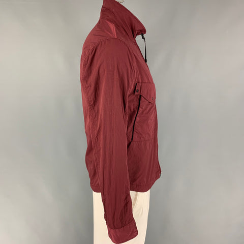 CP COMPANY Size M Burgundy Polyamide Zip Up Jacket