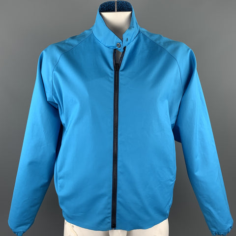 CALVIN KLEIN COLLECTION Size 44 Aqua Print Polyester Reversible Jacket