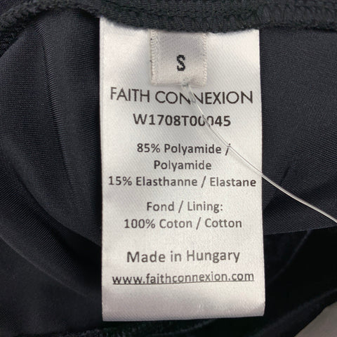 FAITH CONNEXION Size S Black Polyamide Velvet Body Suit