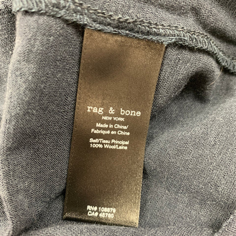 RAG & BONE Size L Navy Wool Crew-Neck Pullover