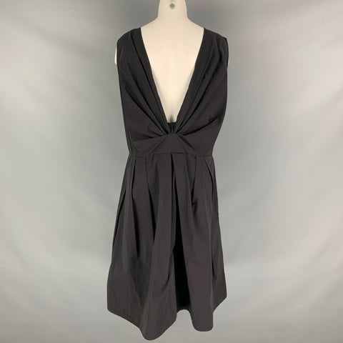 MARNI Size 6 Black Cotton Nylon Sleeveless Dress