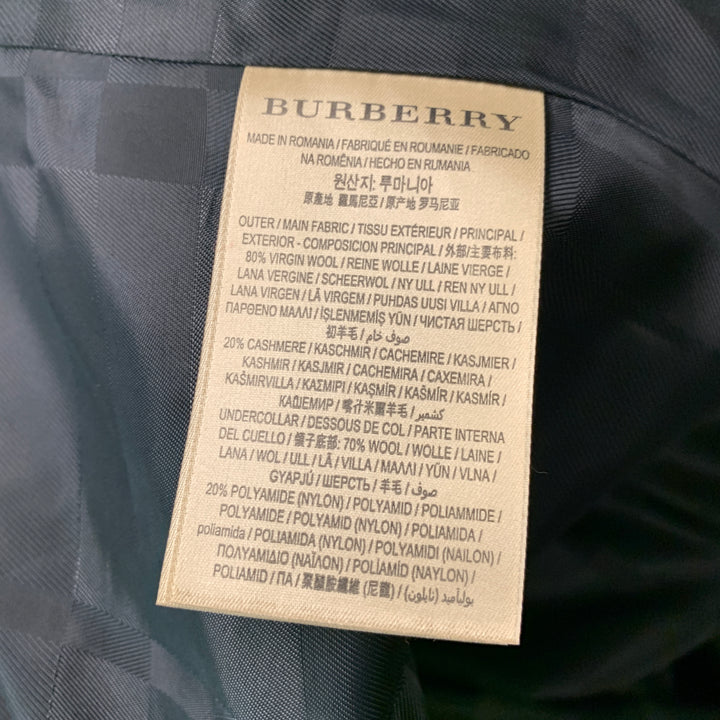 BURBERRY Size 42 Red Wool Cashmere Trench Coat