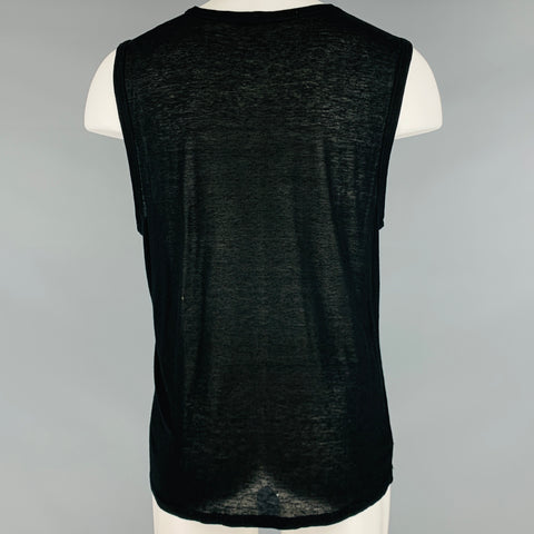 ALEXANDER WANG Size M Black Jersey Sleeveless T-shirt