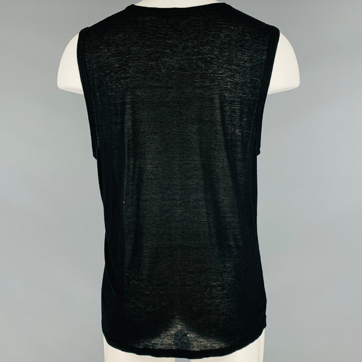 ALEXANDER WANG Size M Black Jersey Sleeveless T-shirt