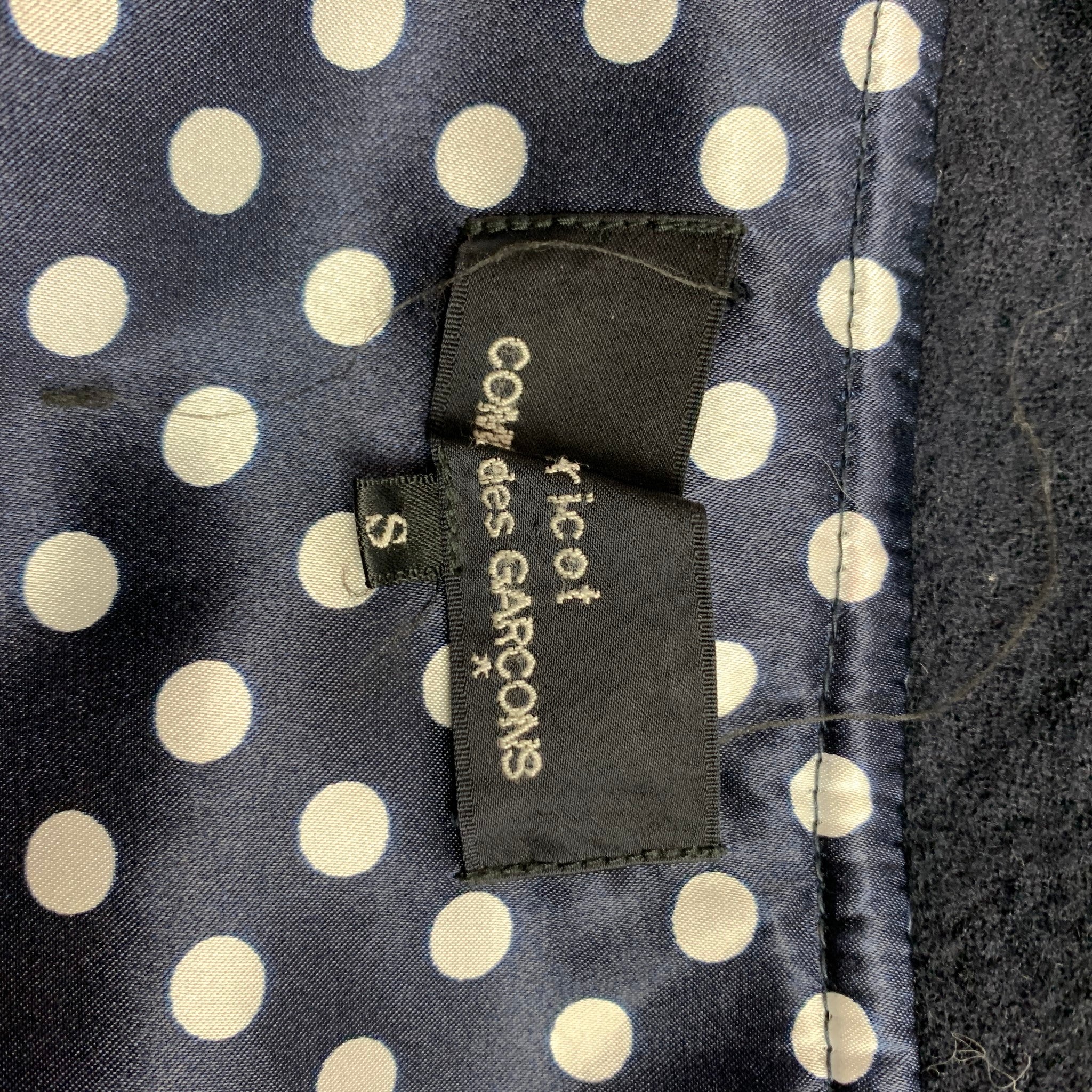 COMME des GARCONS TRICOT Size S Navy Textured Wool Jacket – Sui