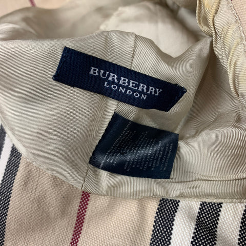 BURBERRY LONDON Beige Plaid Cotton Canvas Bucket Hats