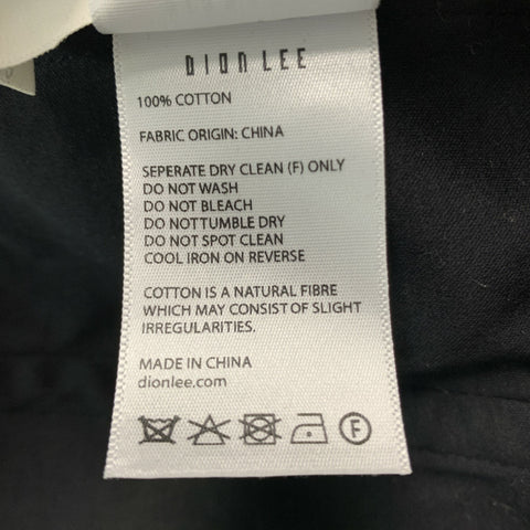 DION LEE Size 2 Black Cotton Corset Casual Top
