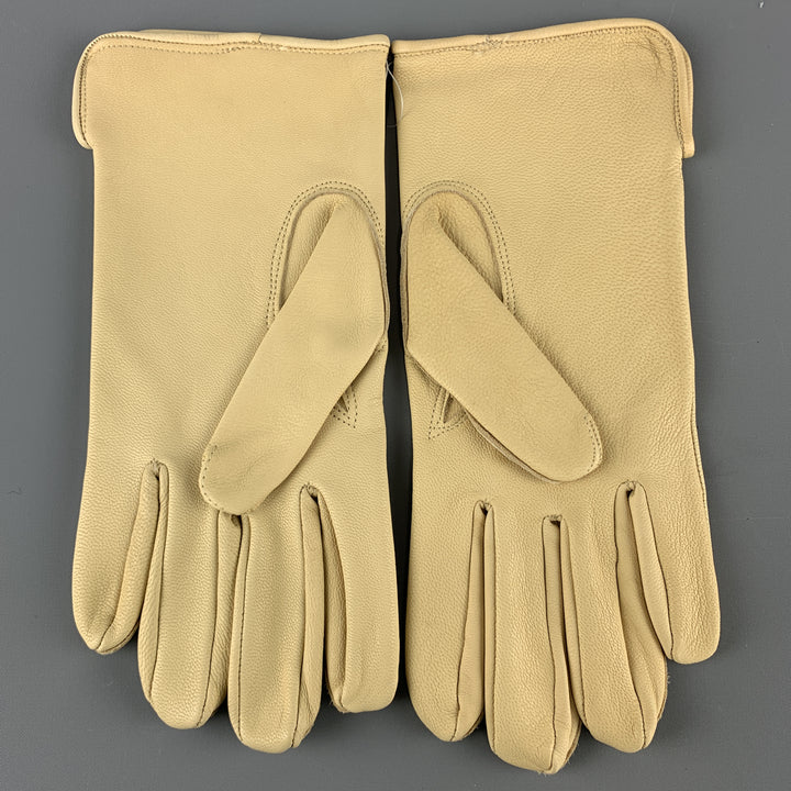 VINTAGE Table Cut Size 9 Khaki Leather Gloves