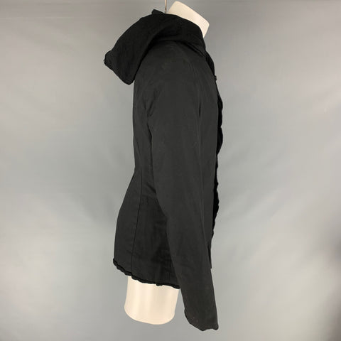 LOST & FOUND Chest Size M Size M Black Cotton Hooded Jacket