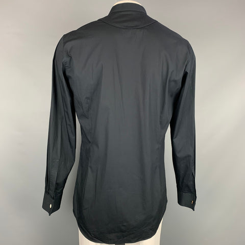 VIVIENNE WESTWOOD MAN Size XL Black Cotton Tuxedo Long Sleeve Shirt