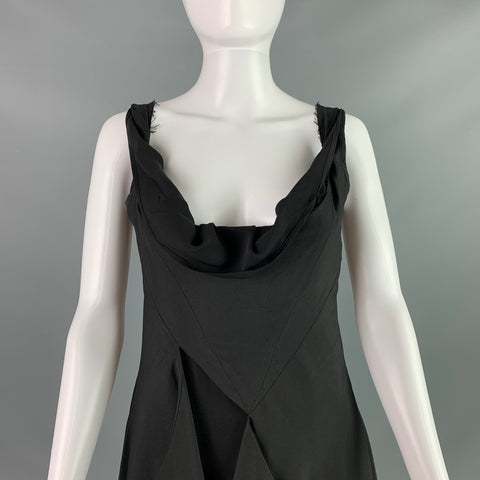 YOHJI YAMAMOTO Taille S Robe longue superposée en soie noire