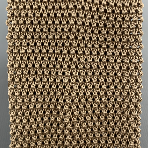 LOCK & CO LONDON Taupe Beige Silk Textured Knit Tie