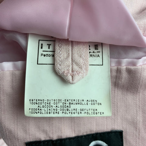 D&amp;G by DOLCE &amp; GABBANA Taille 42 Manteau de sport à revers cranté en coton à rayures roses