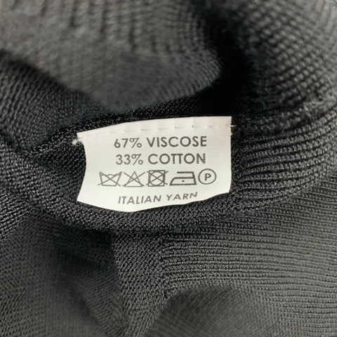 DRIES VAN NOTEN Size S Black & White Viscose / Cotton Two Tone Polo Shirt