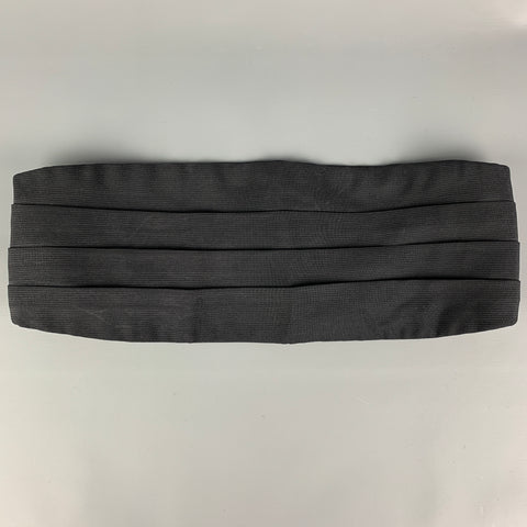 GIORGIO ARMANI Black Textured Silk Cummerbund