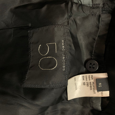 MARC JACOBS Talla 40 Chaqueta motera de cuero negra
