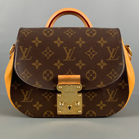 LOUIS VUITTON Brown Beige Monogram Leather Cross Body Handbag