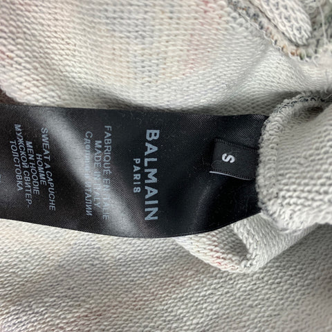 BALMAIN Size S Multi-Color Astrology Cotton Hoodie Sweatshirt
