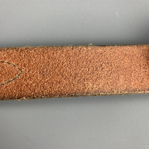 RALPH LAUREN Contrast Stitch Size 34 Tan Leather Belt